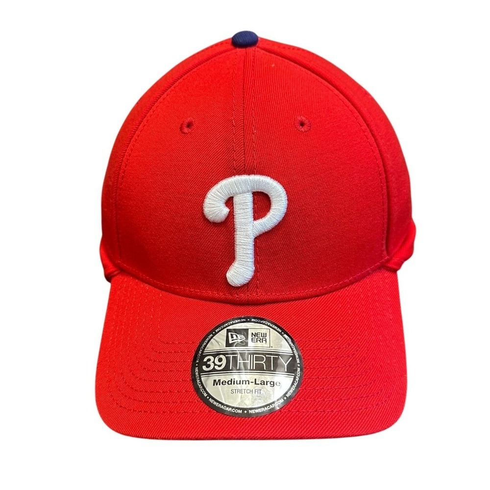 Philadelphia Phillies New Era 39THIRTY Ear Flap Stretch Fit Hat M/L Red